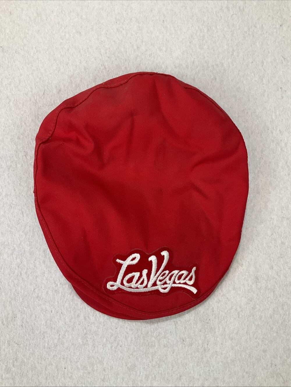 Vintage Las Vegas Embroidered Red Snap Newsboy Hat Cap plastic Snapback Korea